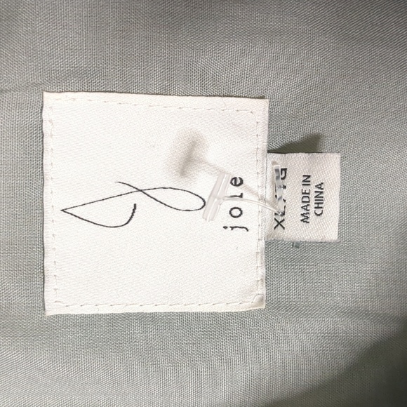 JOIE* sage green woolly feel cropped long sleeve button front collared shaket XL - Picture 7 of 14